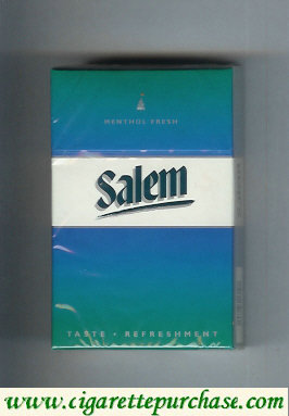 Salem with line Menthol Fresh cigarettes hard box